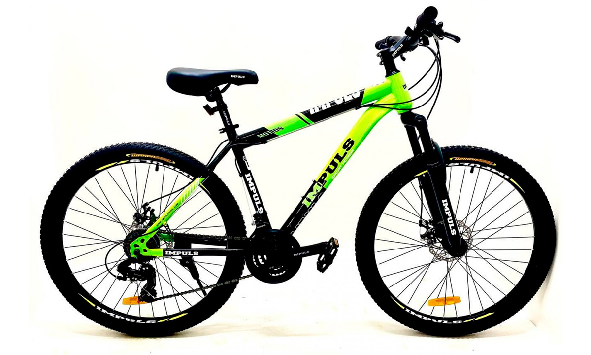 Фотографія Велосипед IMPULS MOTION 26" 2021, розмір М, Чорно-зелений